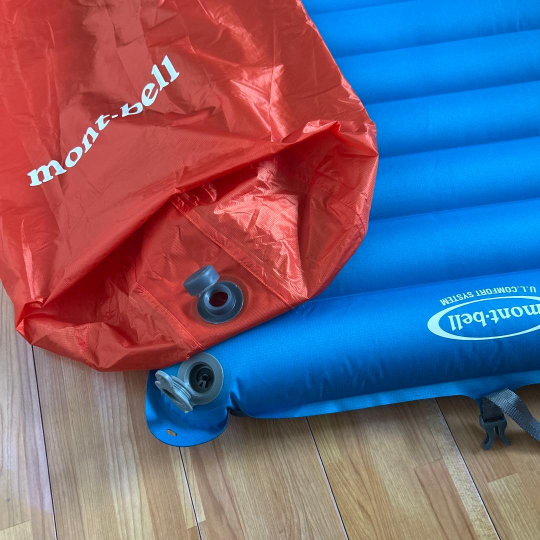 モンベルのエアマット150ととポンプバッグのセット￼