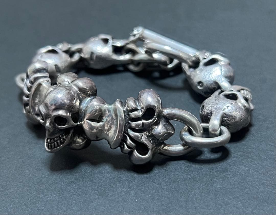 ガボールtype☆スカルブレスレット☆美品シルバー925