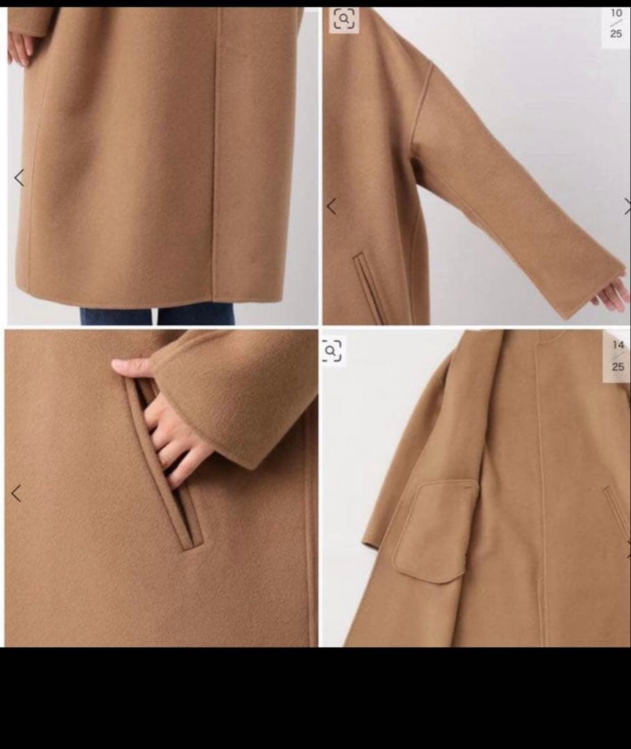 定価¥117.700 ドゥーズィエムクラスCINOH 紺色ウールカシミヤコート