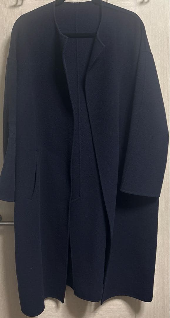 定価¥117.700 ドゥーズィエムクラスCINOH 紺色ウールカシミヤコート