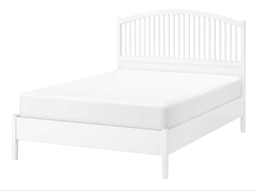 TYSEDAL ベッドフレーム ホワイト クイーンサイズ