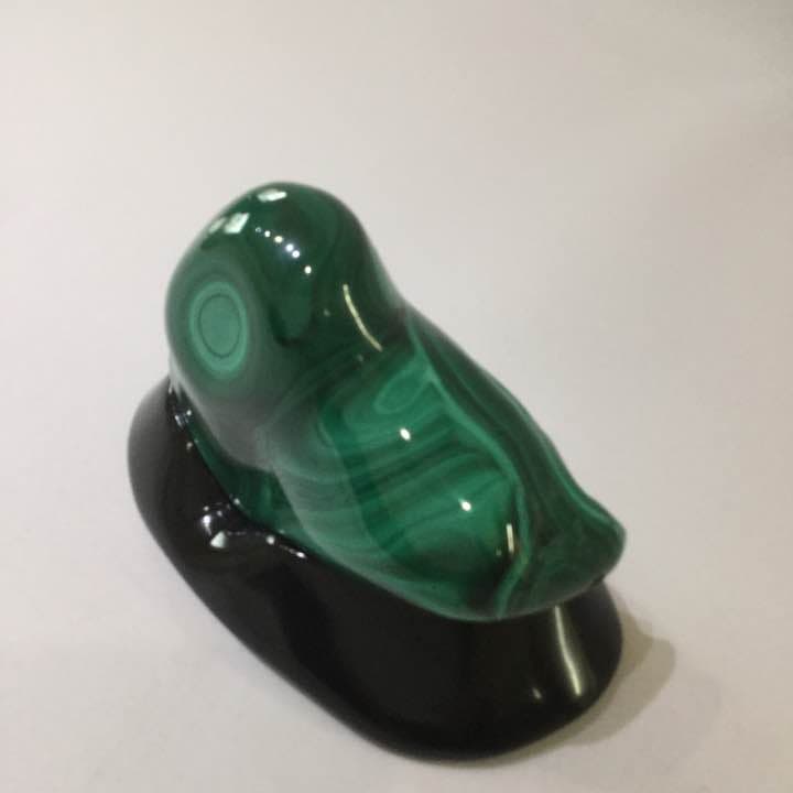 ☆高級一点物☆【原石】マラカイト(台付) No.1 天然石 パワーストーン　小