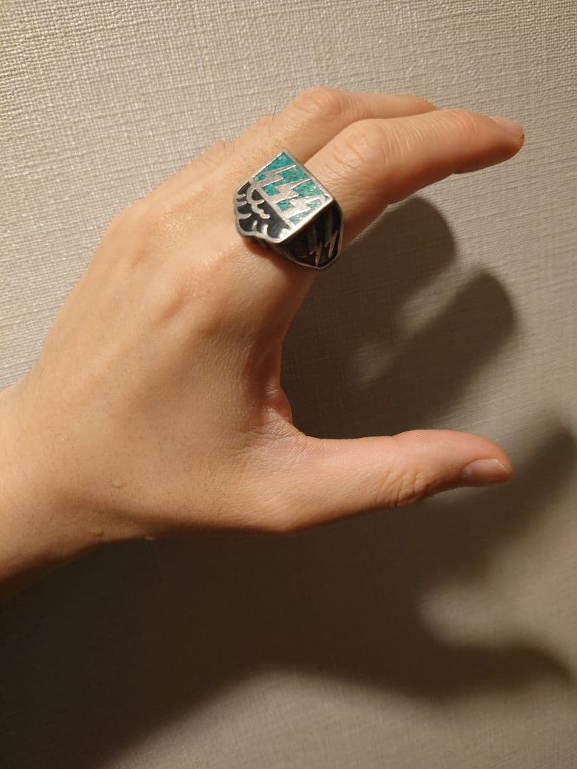 【希少】一点物　ターコイズ　サンダーリング 22号　オールド　OLD