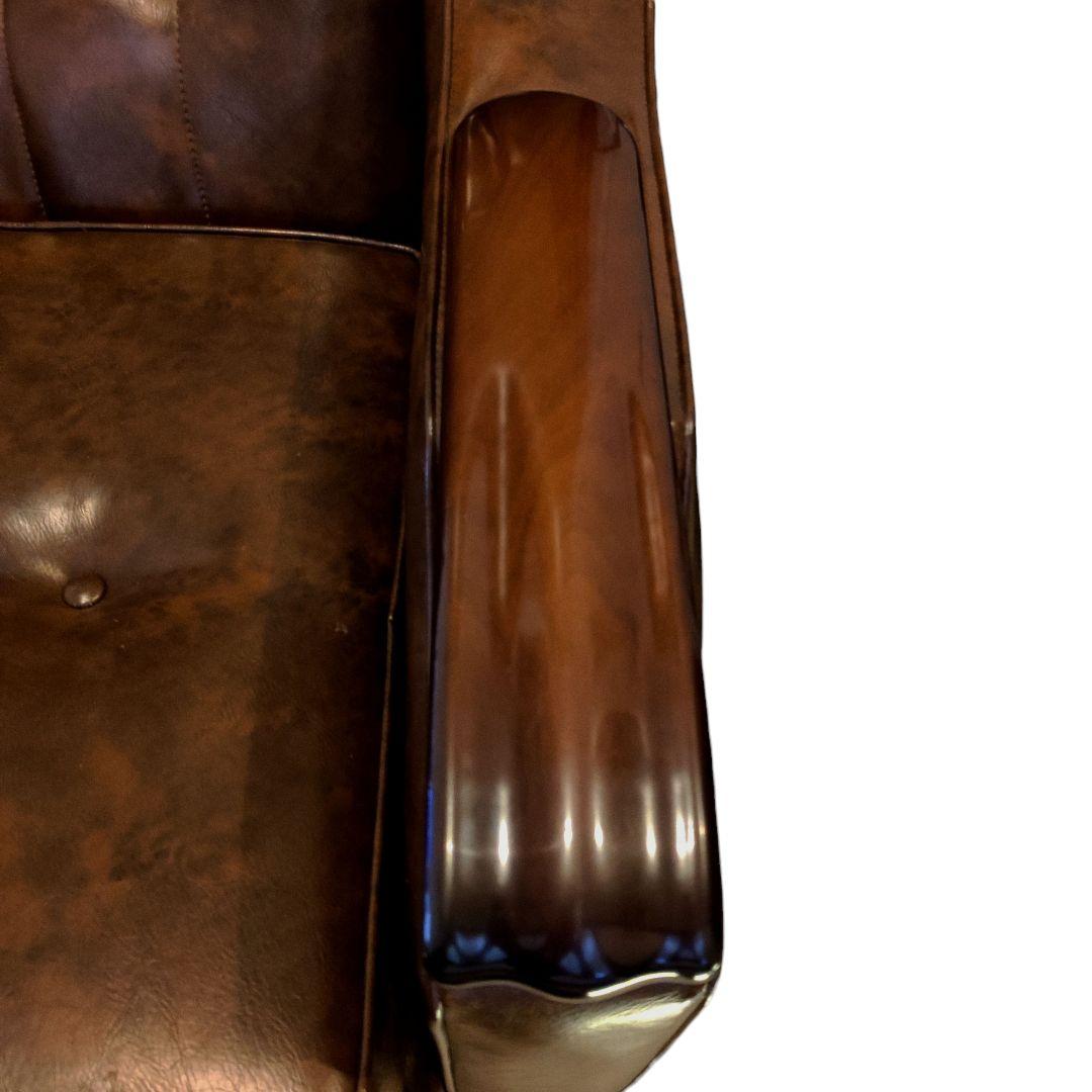 【美品】ヴィンテージソファ ミッドセンチュリー レザー ラウンドチェア