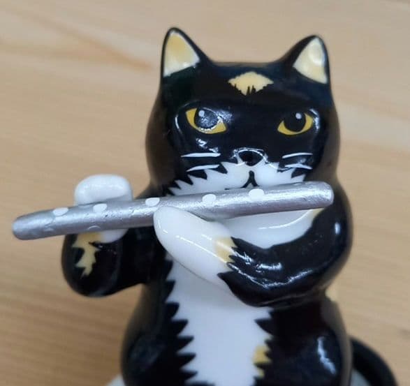 マンハッタナーズ　音楽隊　置物　ハープ　バイオリン　フルート　3匹　Aセット