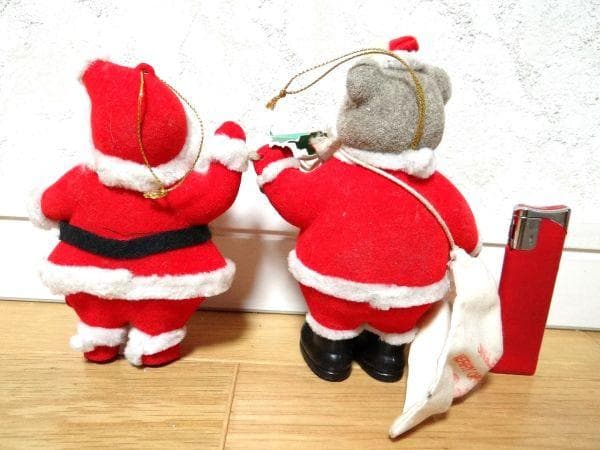 80年代 ビンテージ クリスマス サンタクロース ベアー オーナメント 飾り