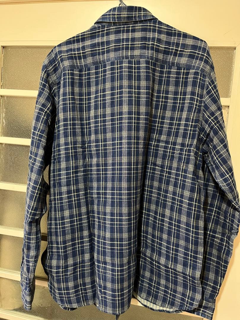 え*ま様 ダブルアールエル　RRLインディゴ プラッド ダブルフェイス ワークシ