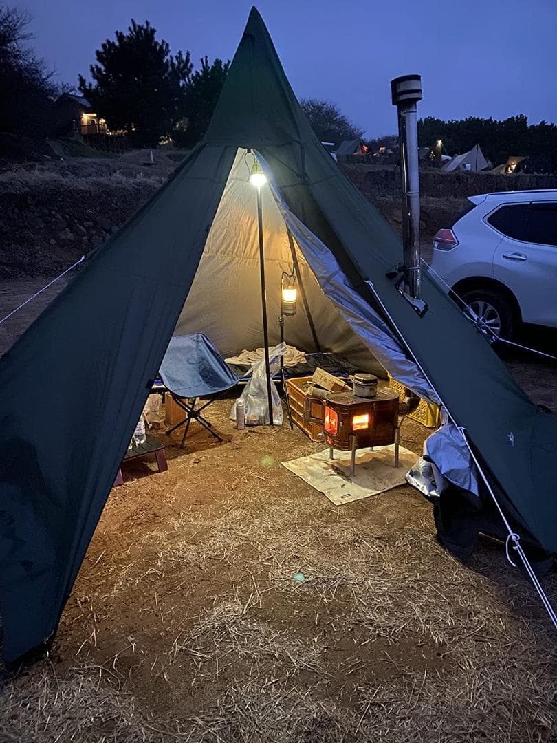 4シーズンポリコットンテント6角チムニー340x240cm