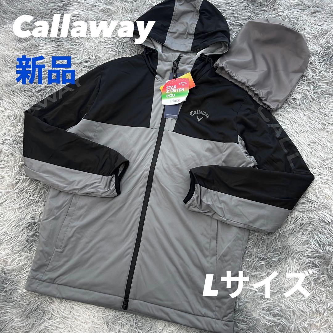 新品　キャロウェイ　ジャケット　ブルゾン　中綿　フーディ　フルジップ　グレー　L