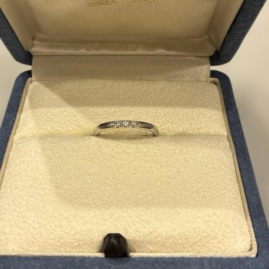 MIKIMOTO ミキモト　プラチナ　ダイヤモンド0.05ct 10.5号