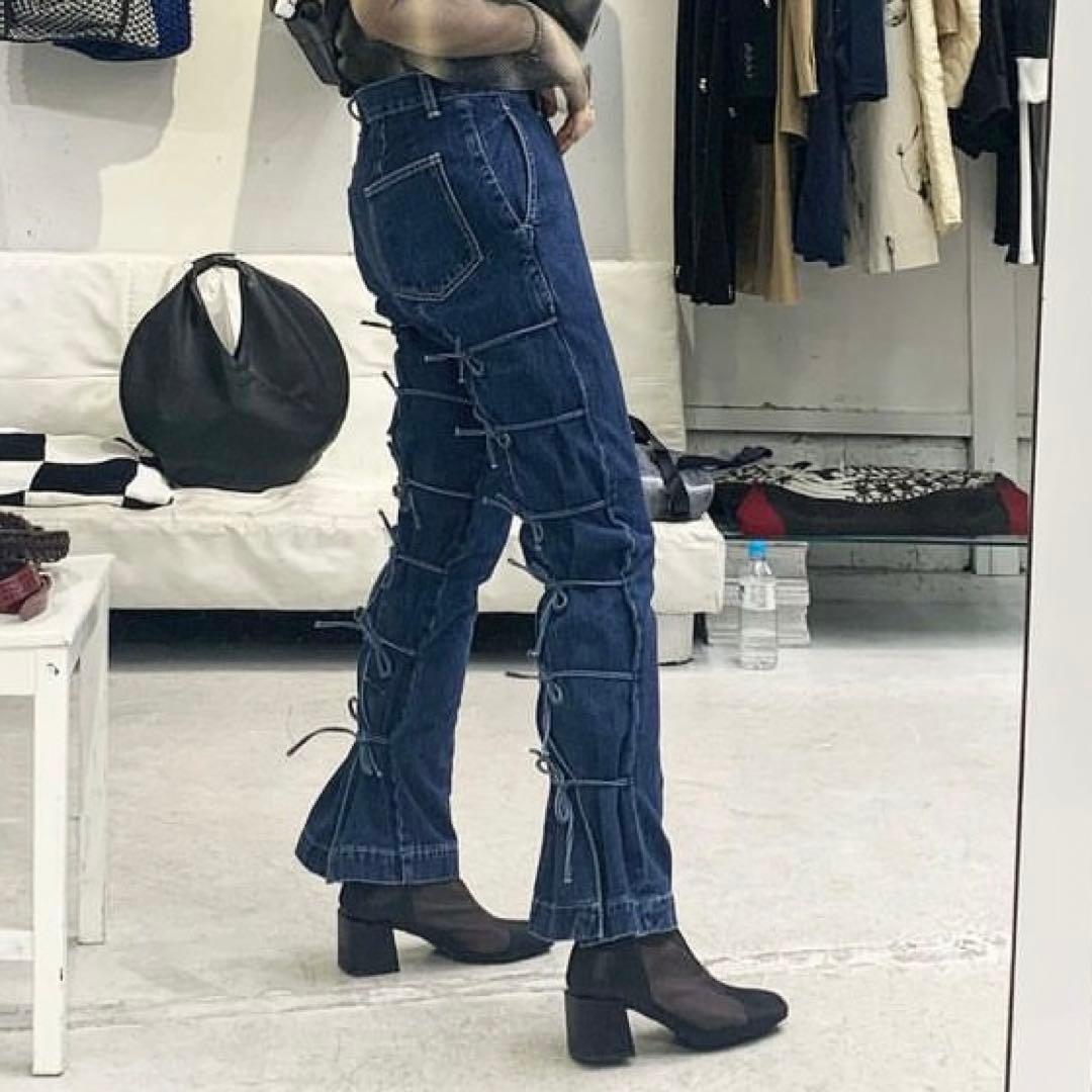 BELPER STRINGS DENIM PANTS リボンデニムセットアップ