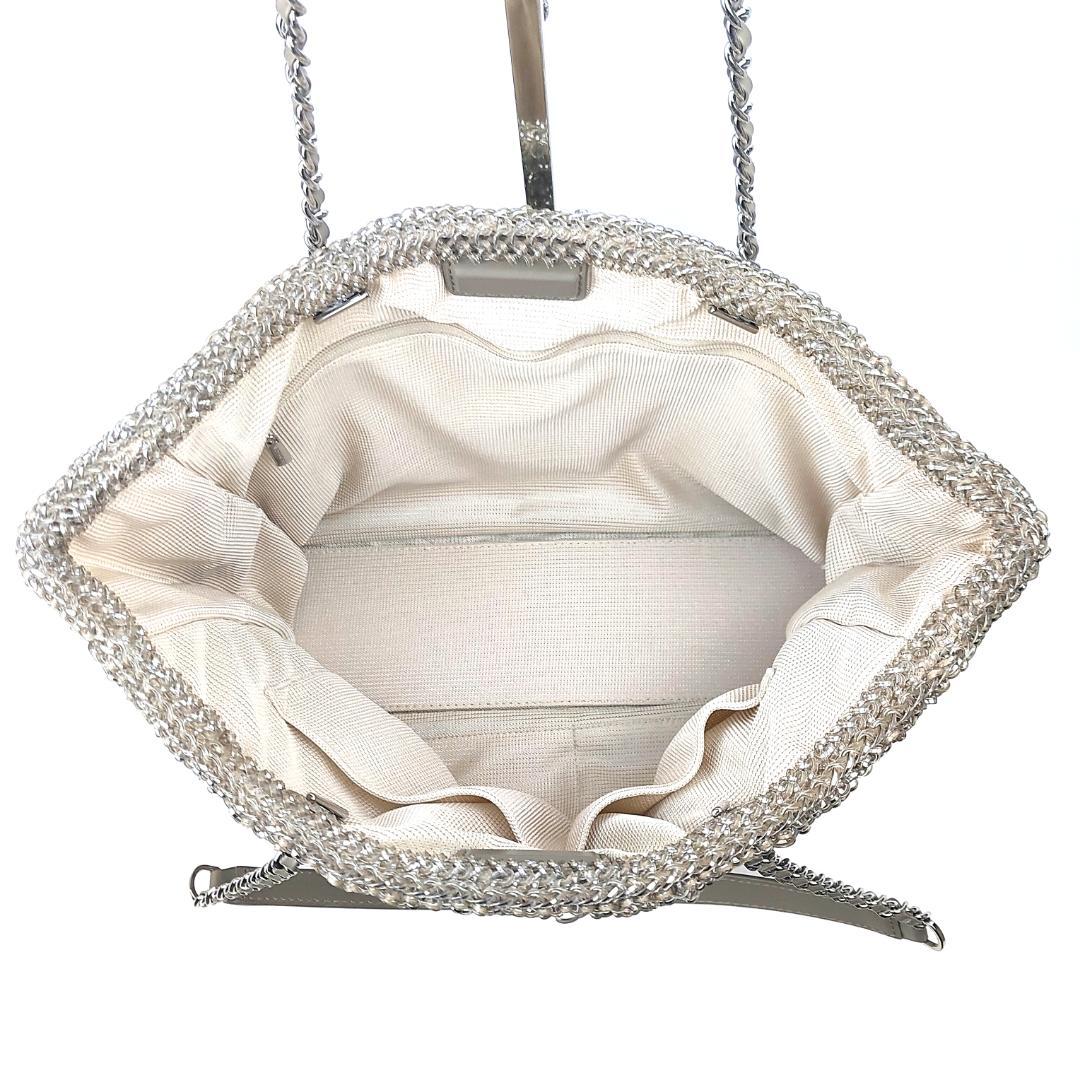 ANTEPRIMA アンテプリマ ラージ カーキシルバー ワイヤーバッグ A4可