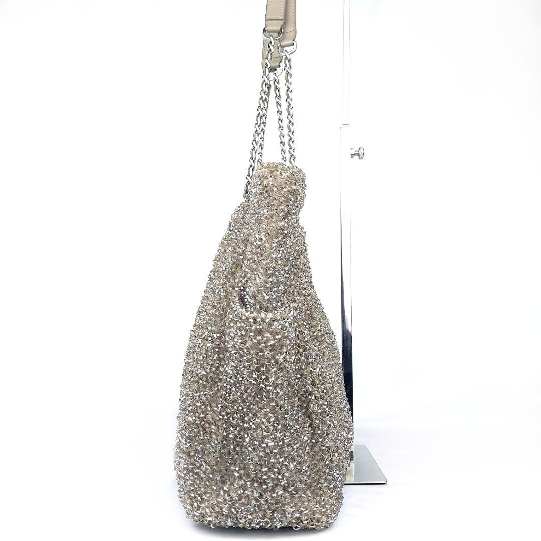 ANTEPRIMA アンテプリマ ラージ カーキシルバー ワイヤーバッグ A4可