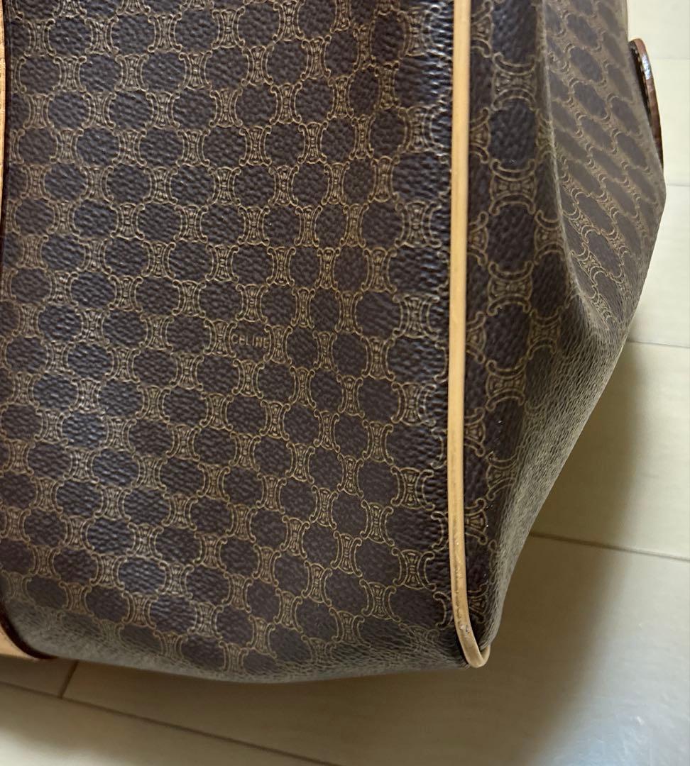 セリーヌ ボストンバッグ マカダム トリオンフ 南京錠・鍵付き旅行大容量