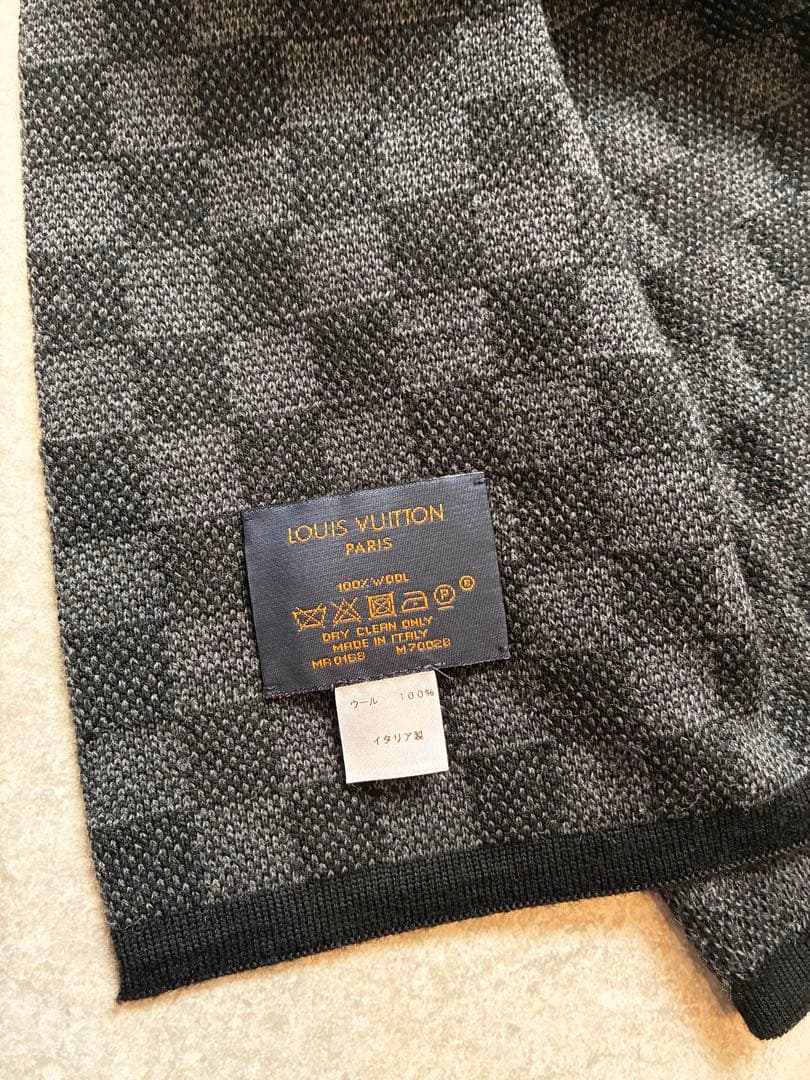 LOUIS VUITTON ルイヴィトン マフラー ダミエ ブラック