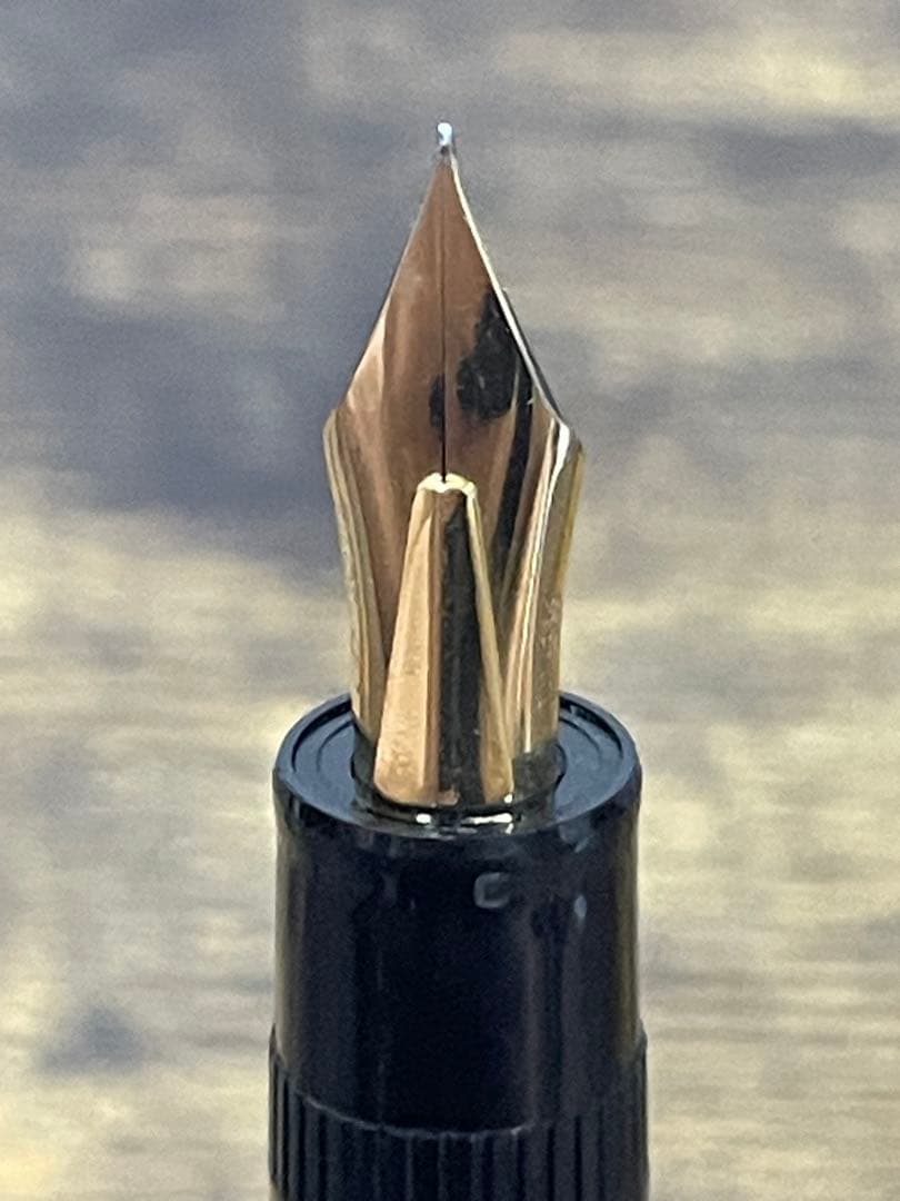 試筆のみ　初代　ジャスタス　14金　万年筆　細字　パイロット　嵌合式　備品付き