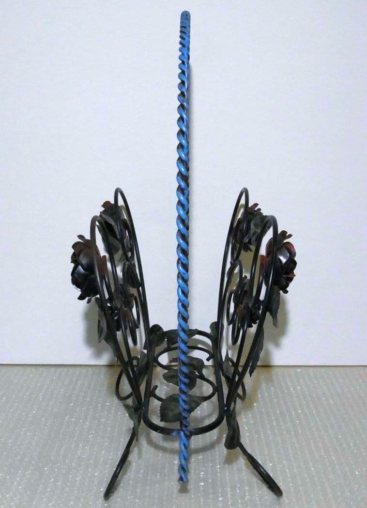 正規品 輸入雑貨 イタリア製品 ヨーロピアン ローズ アイアン マガジンラック