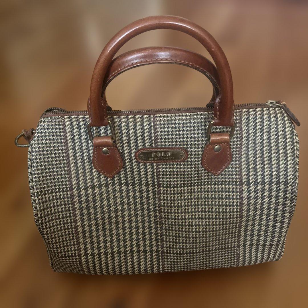 POLO Ralph Laurenチェック柄ミニボストン バッグ