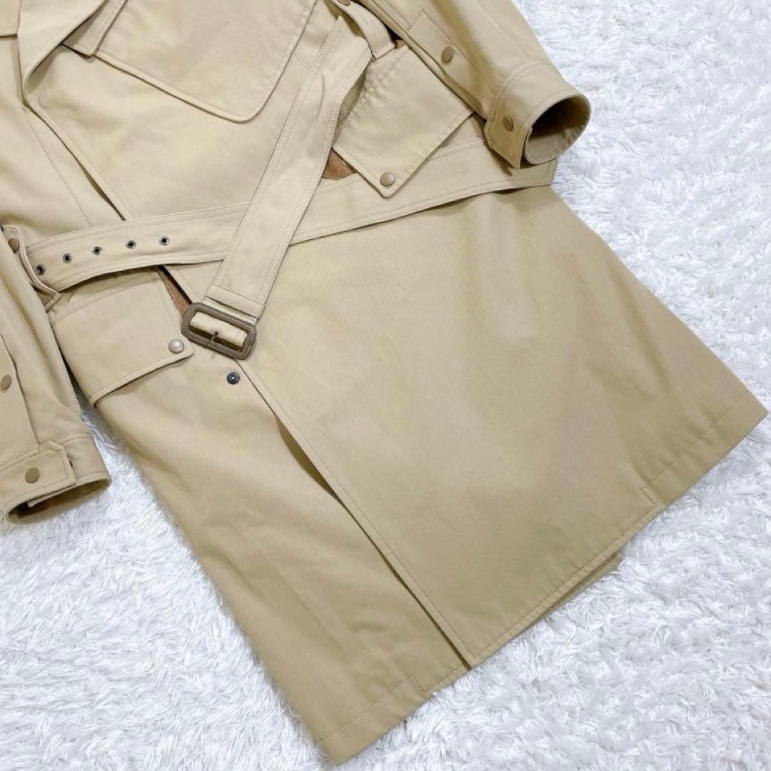 【美品】 定価12万 kolor カラー モーターサイクルコート ベージュ S