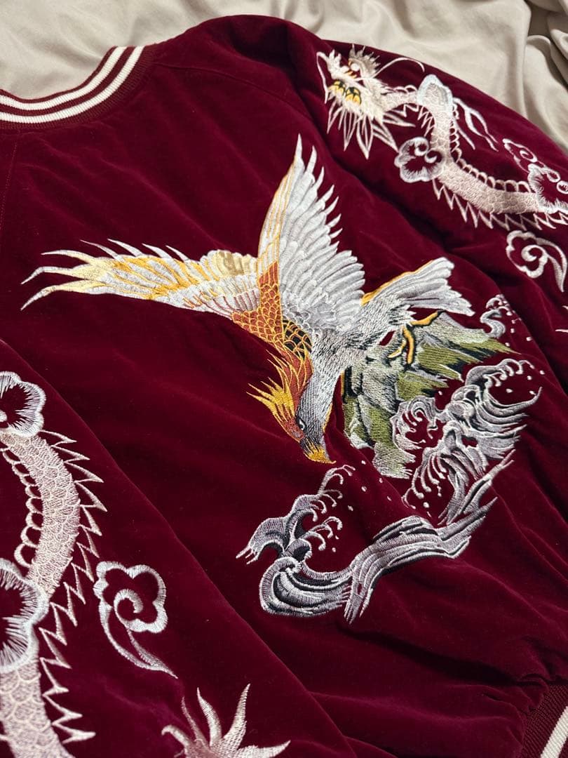 90s vintage 別珍 ワシ 龍 日本限定 スカジャン unisex