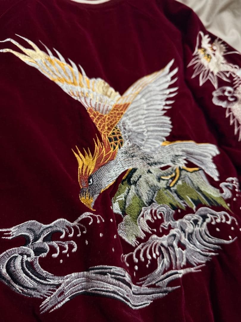 90s vintage 別珍 ワシ 龍 日本限定 スカジャン unisex