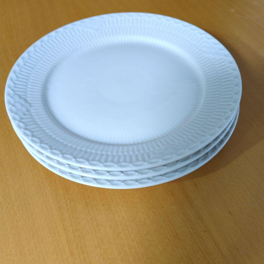 ロイヤルコペンハーゲン　ホワイトフルーテッド　3枚セット　25cm