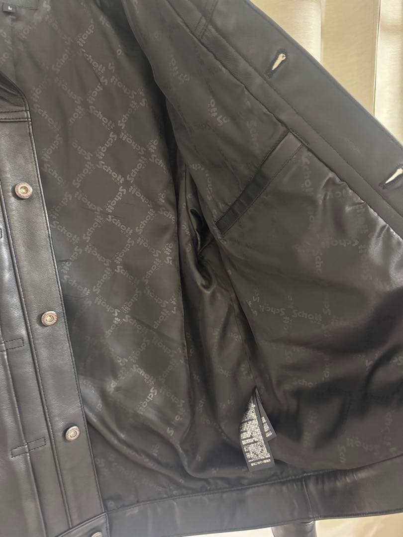 【美品】Schott LEATHER 1st TRACKER JACKET