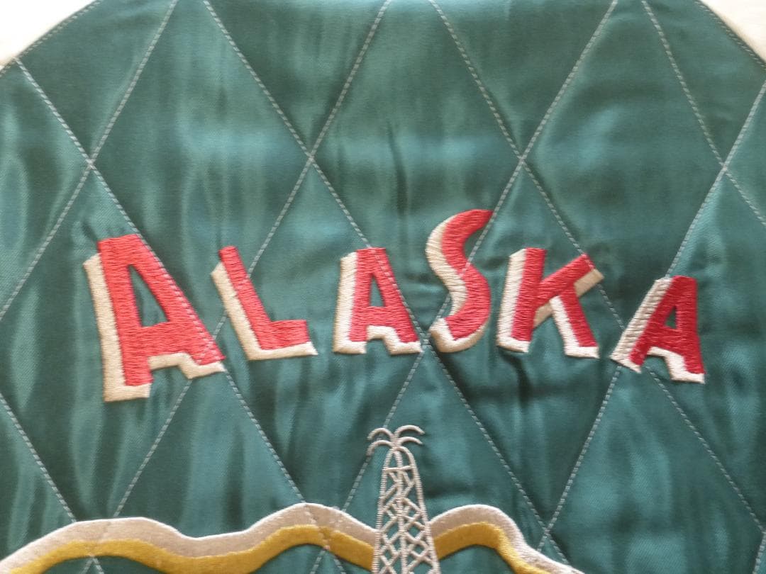 ☆テーラー東洋◆スカジャン《 ポーラーベア × アラスカマップ 》別珍XL☆