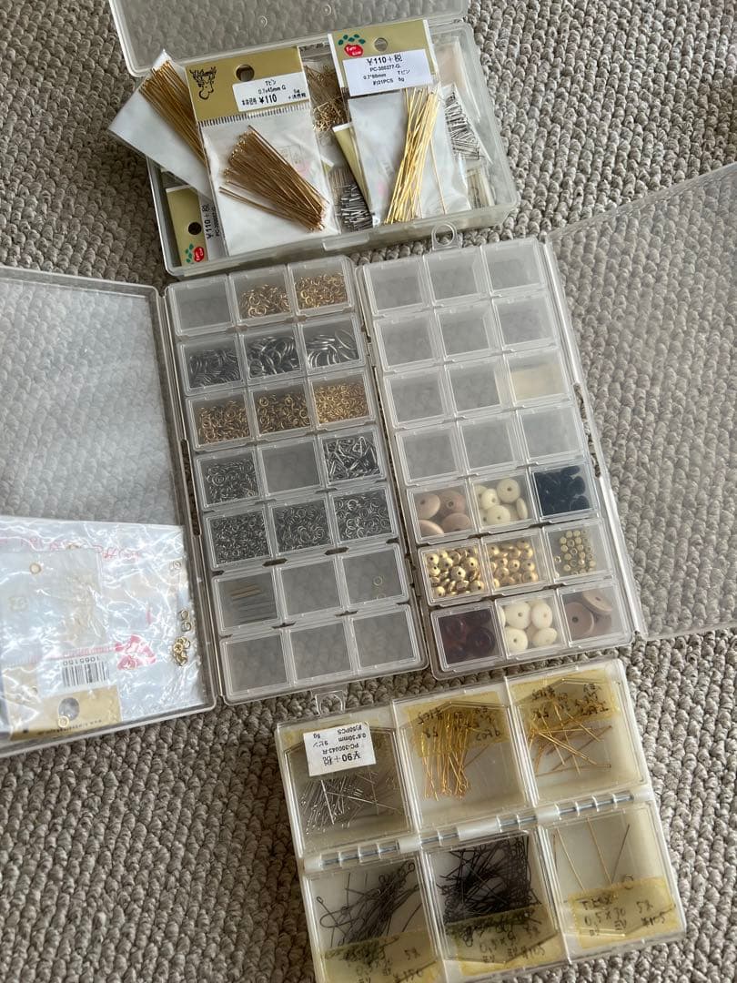 アクセサリー制作ツールと材料セットまとめ売り