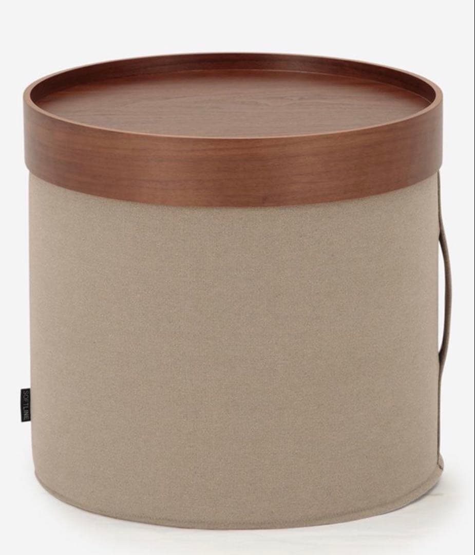 直接渡し値引有ACTUS DRUMS POUF ベージュ 直径・高さ45cm