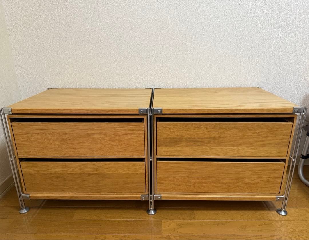 お値下げ中⭐️無印良品☆ステンレスユニットシェルフ☆テレビボード☆木製収納ケース