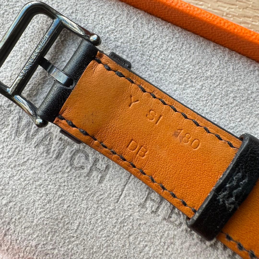 2271 Apple Watch エルメス　ブラック　ドゥブルトゥール　二重
