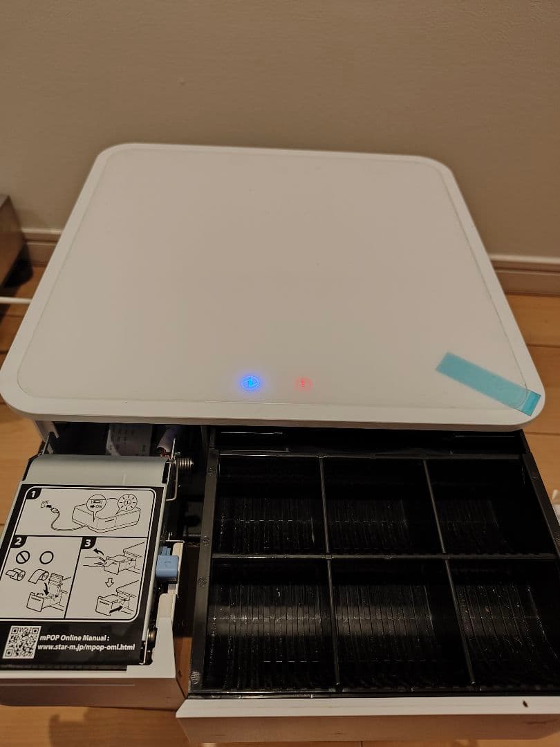 動作保証！　スター精密　mPOPエアレジ対応プリンタ付きドロアー