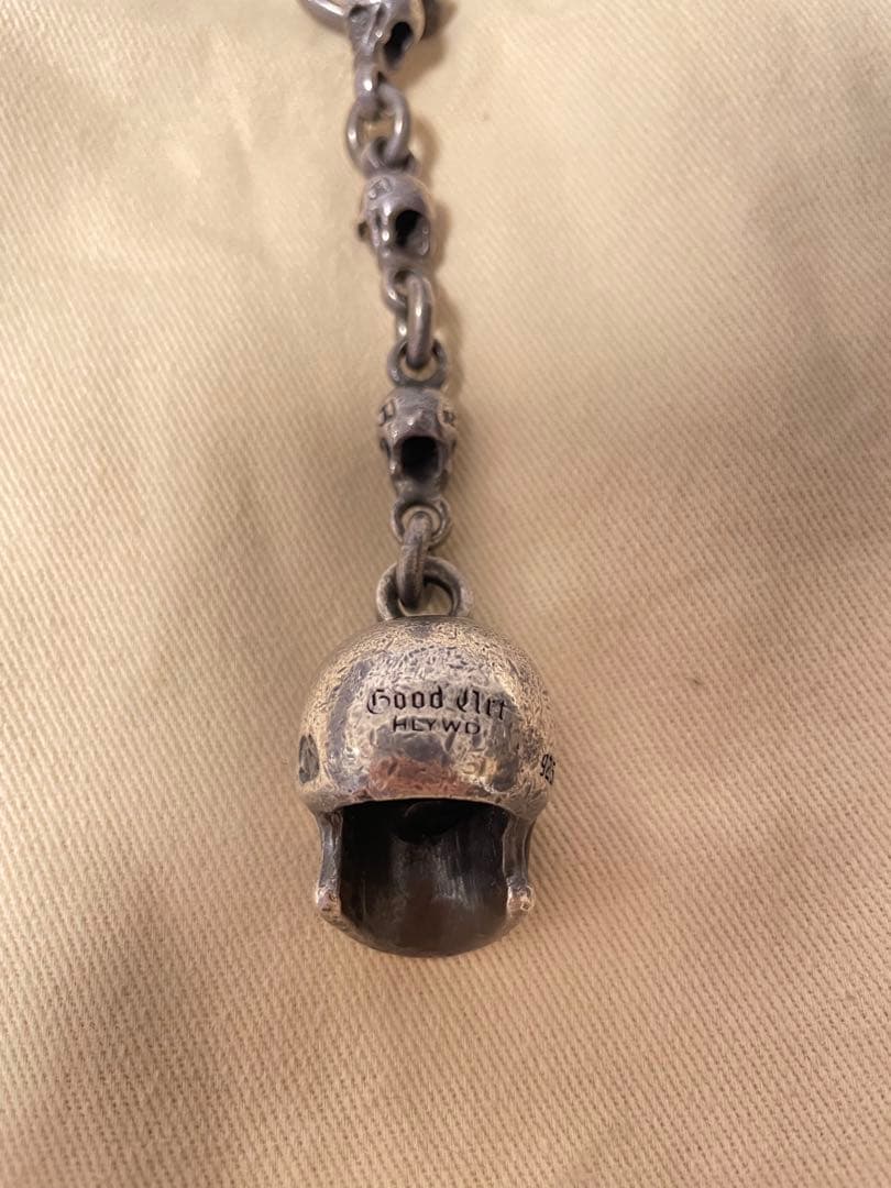 Good art hlywd スカルキーリング　クリップチェーン　925