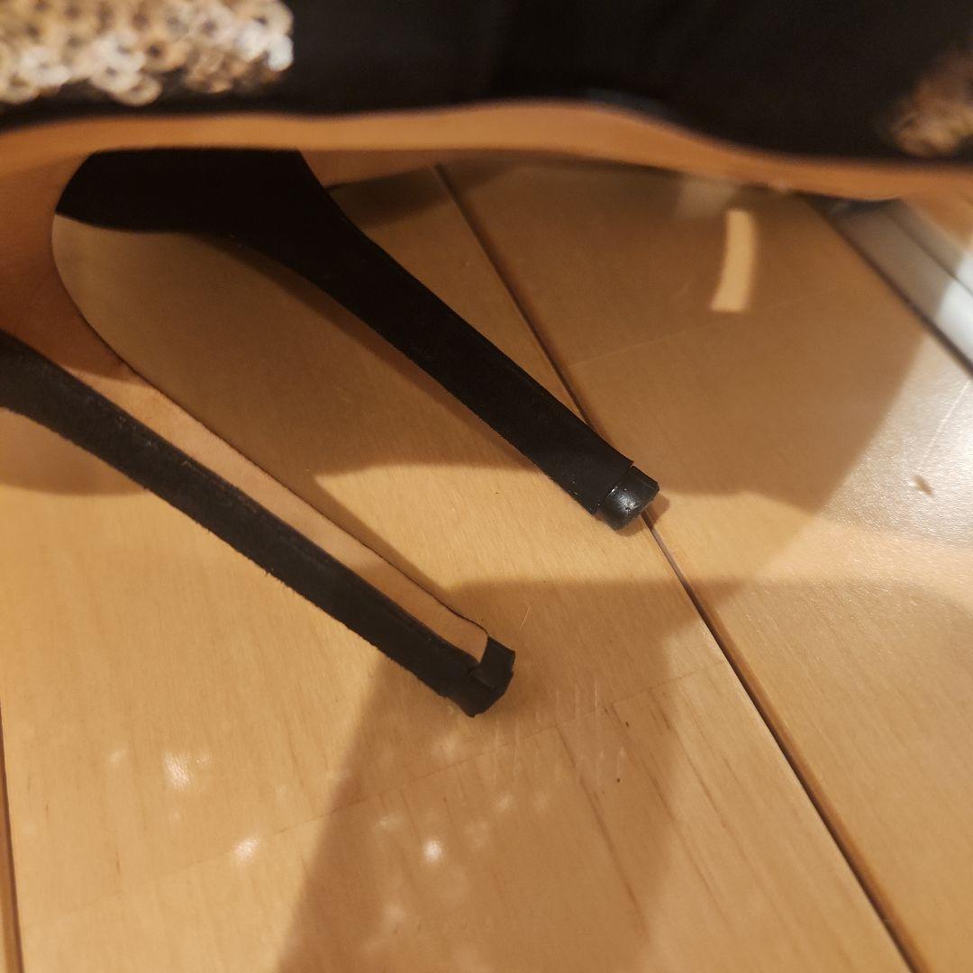 【ヨウ】Jimmy Choo/ジミーチュウ　ハイヒール　黒/シルバー