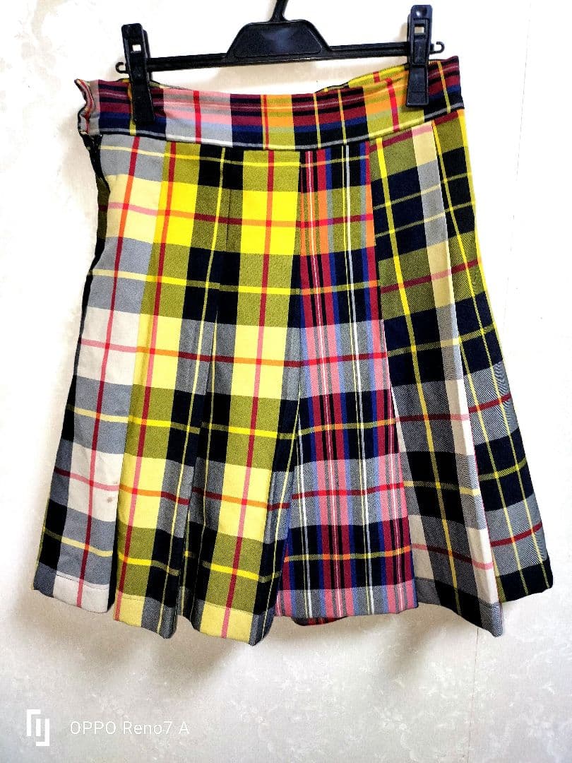 COMMEdesGARCONS コムコムタータンチェックプリーツスカート