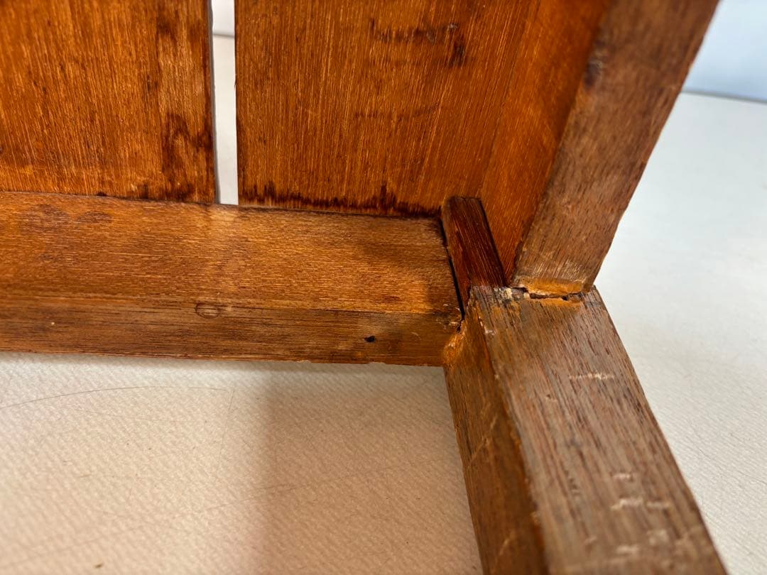 ヴィンテージ　木製スツール　角椅子　古道具　古家具