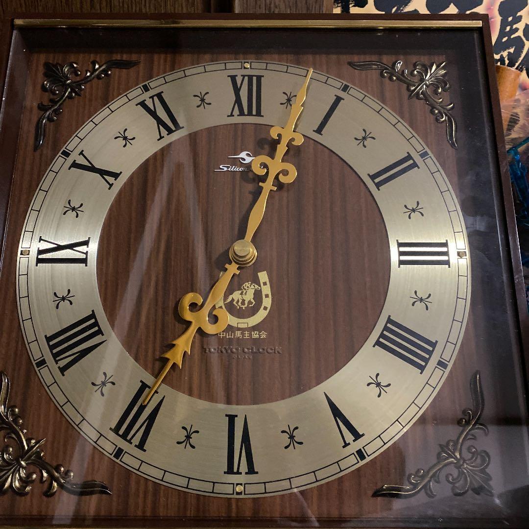 競馬ファン必見！超絶激レア！！中山馬主協会シリコンクロック掛け時計！！鬼レア！！