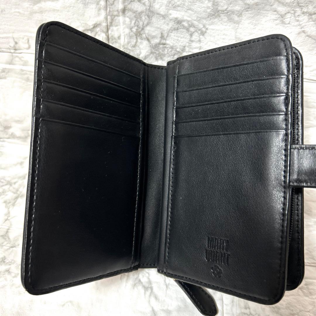 【未使用級】MARY QUANT 二つ折り財布デイジーパッチスナップ ベージュ