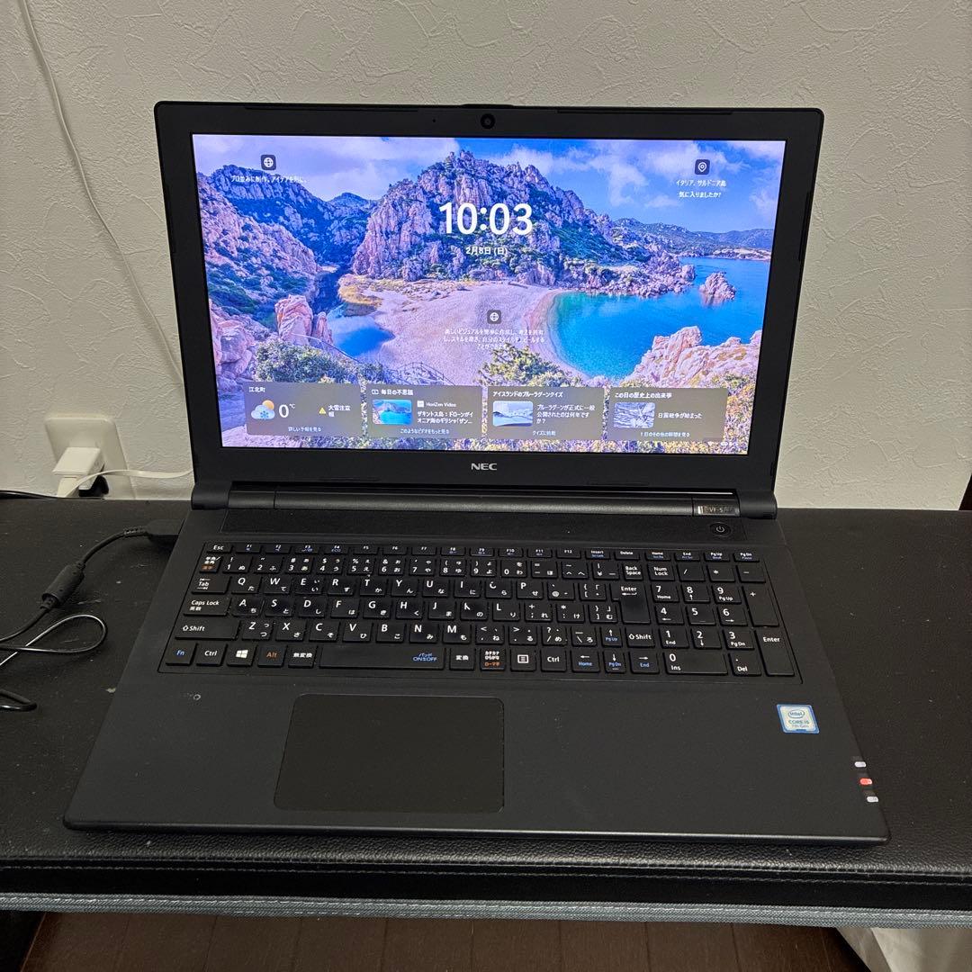 No4 NECノートパソコン　i5-7200U　8GB　SSD500GB