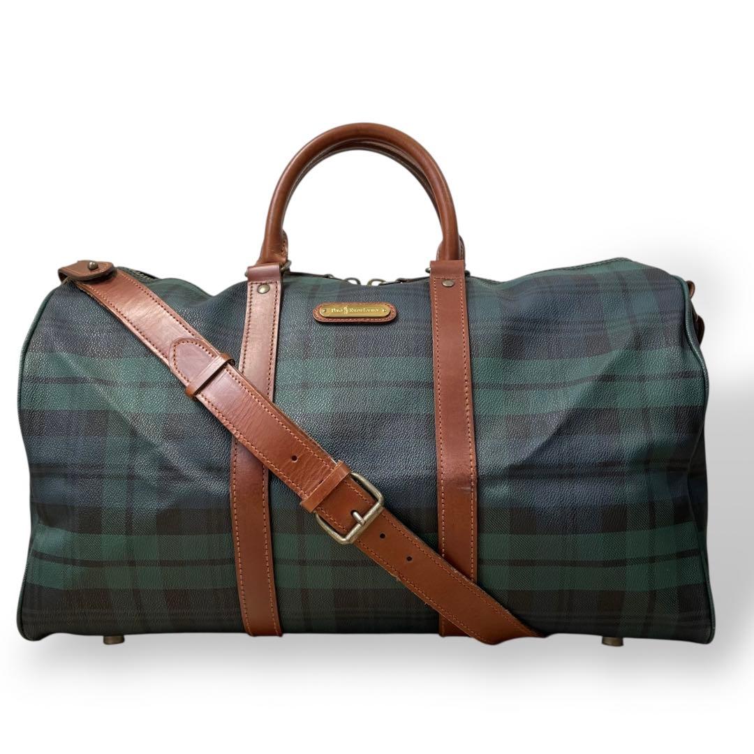 Vintage Polo Ralph Lauren チェック柄 ボストンバッグ