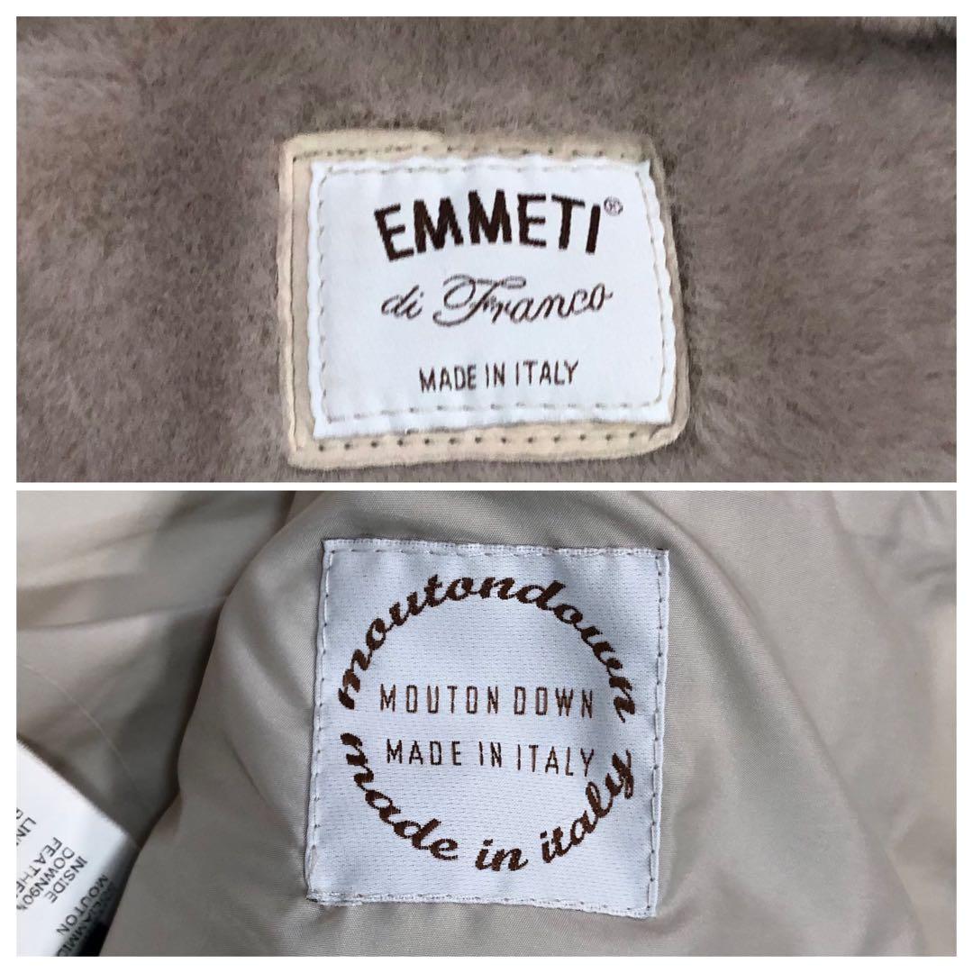 美品✨エンメティ ダウンベスト ムートン ボア トグルボタン アイボリー L相当