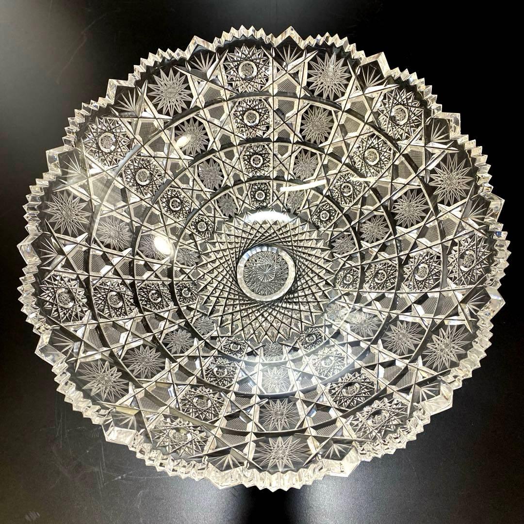 ボヘミア　クリスタル　 ボウル　大鉢　1点　切子