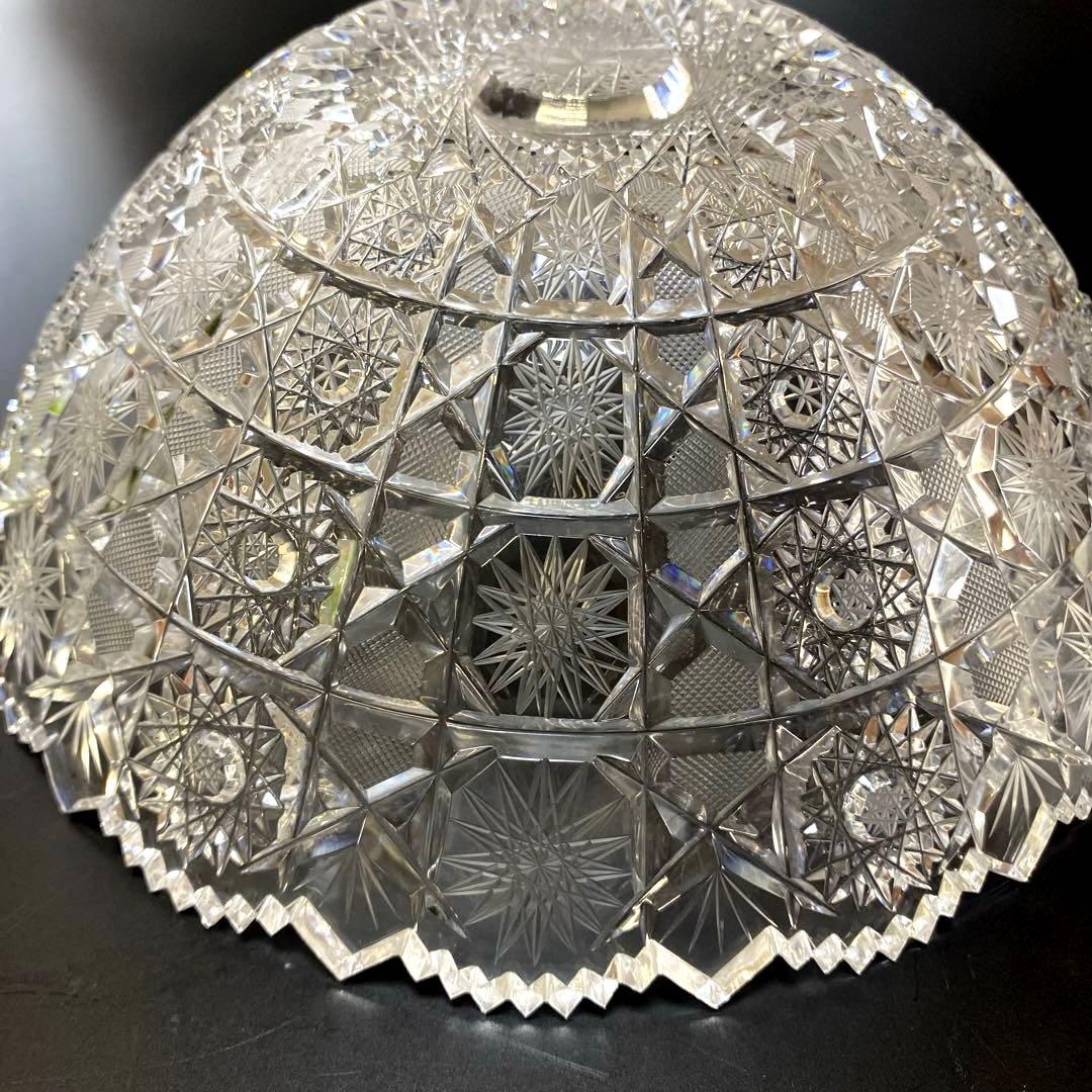 ボヘミア　クリスタル　 ボウル　大鉢　1点　切子