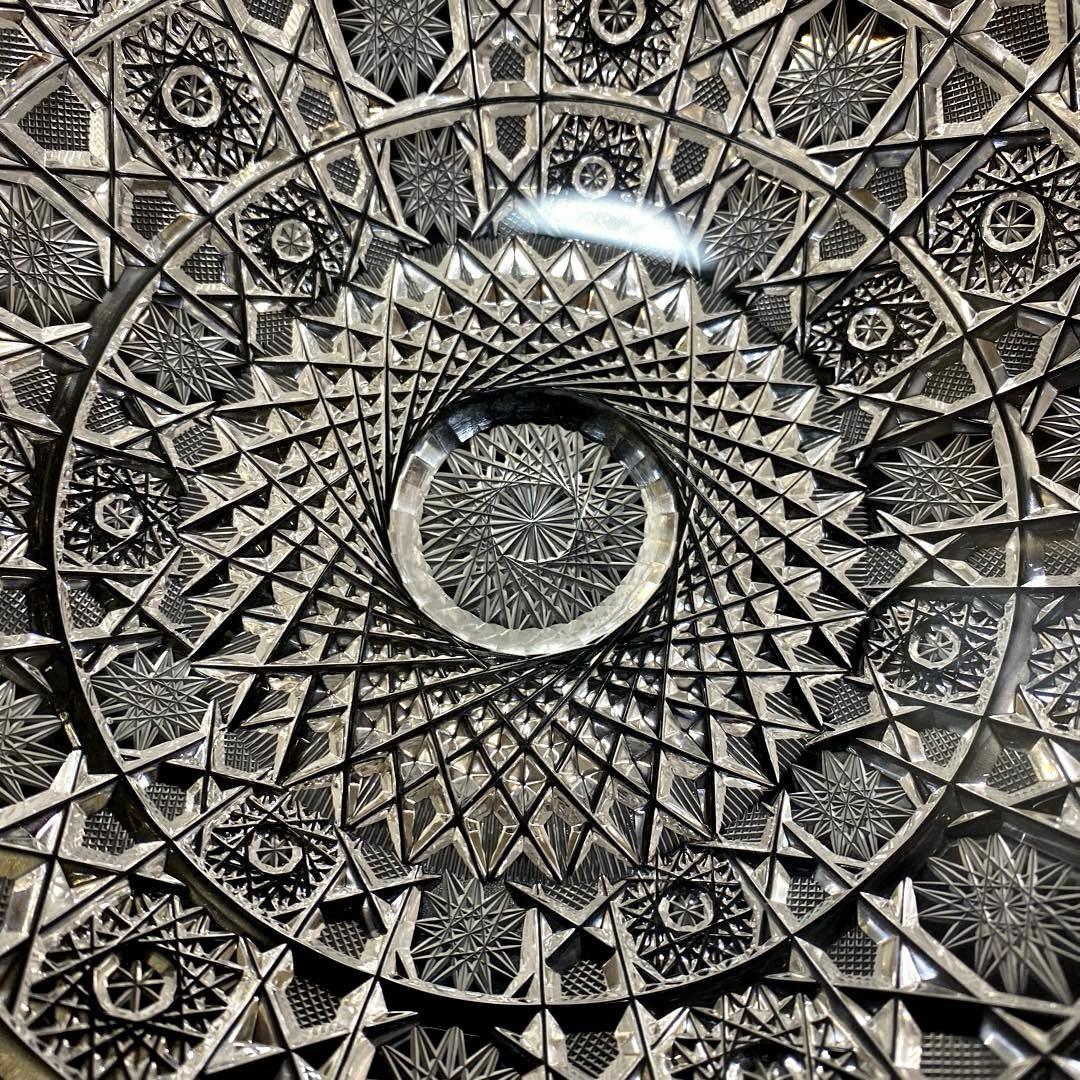 ボヘミア　クリスタル　 ボウル　大鉢　1点　切子