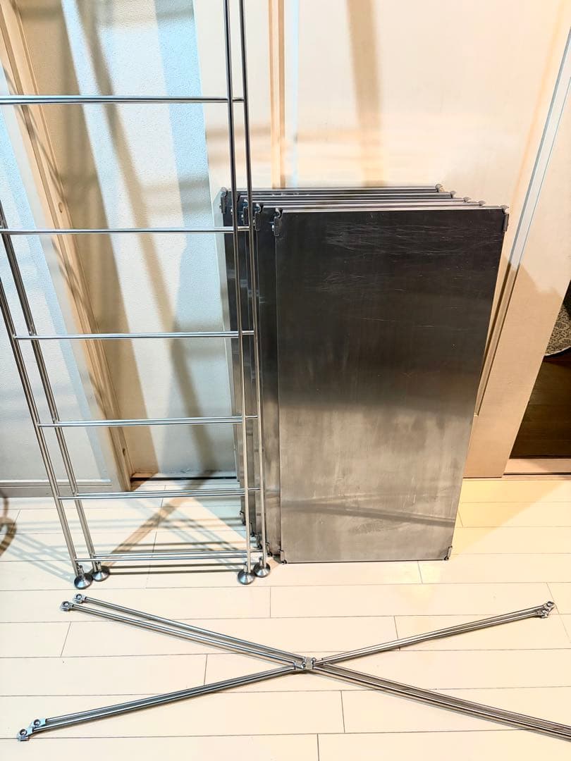 無印良品　ステンレスユニットシェルフ　ワイド　大