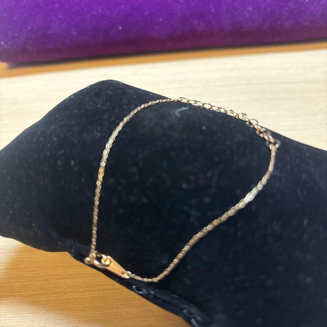 K18刻印のゴールドブレスレット チェーンリングデザイン