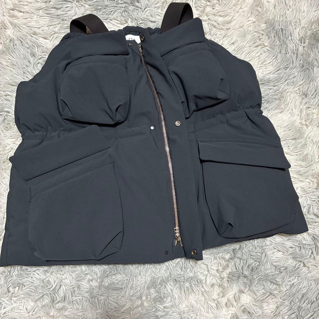 【未使用に近い】BELPER ダウンベスト BLACK〈定価64,900円〉