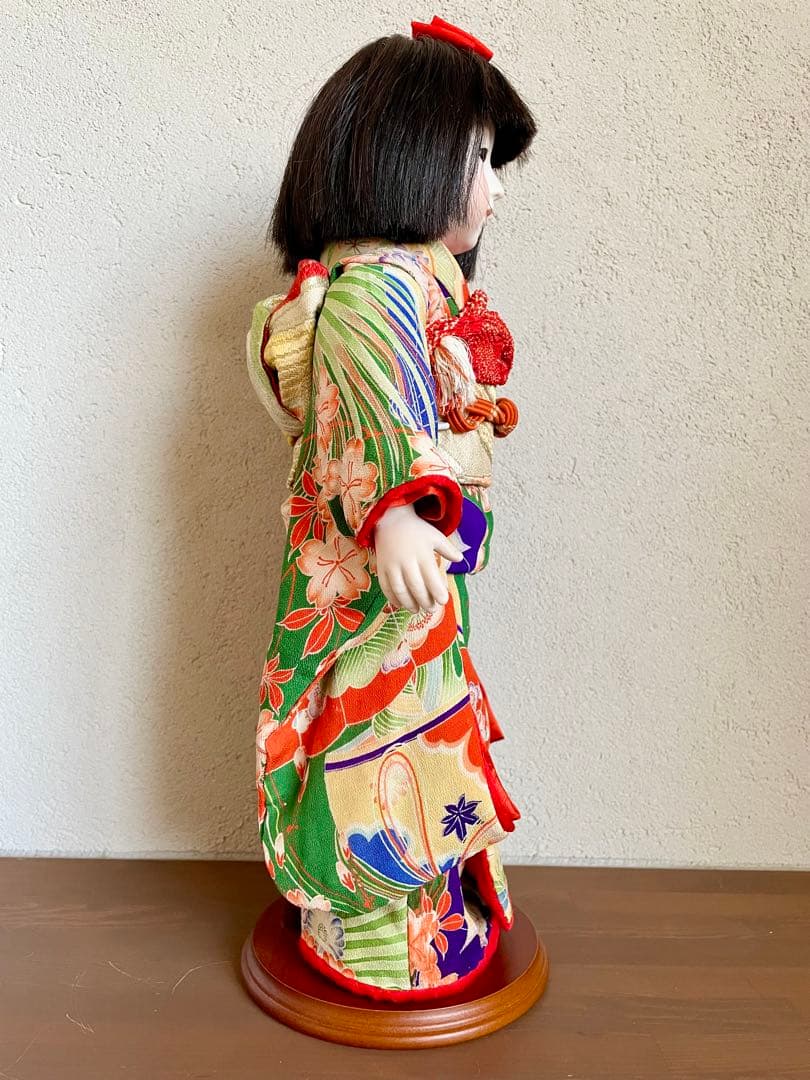 ビスクドール 日本人形 ハンドメイド 市松人形 着物 創作人形 和 アンティーク