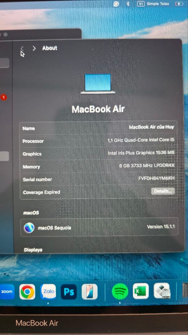 MacBook本体 MacBook Air 2020 i5 8GB/ 512GB